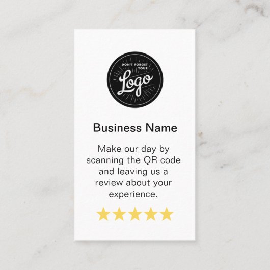 Demande simple d'examen Google - Carte de visite (Dos)