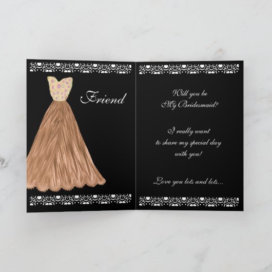 DEMANDE SPÉCIALE - Faire-part de mariage BRONZE Go (Intérieur)