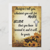 Demander dans l'écriture de prière Carte de voeux  (Devant)