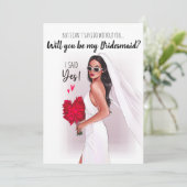 Demander d'être demoiselle d'honneur carte (Debout devant)