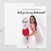 Demander d'être demoiselle d'honneur carte (Devant / Derrière)