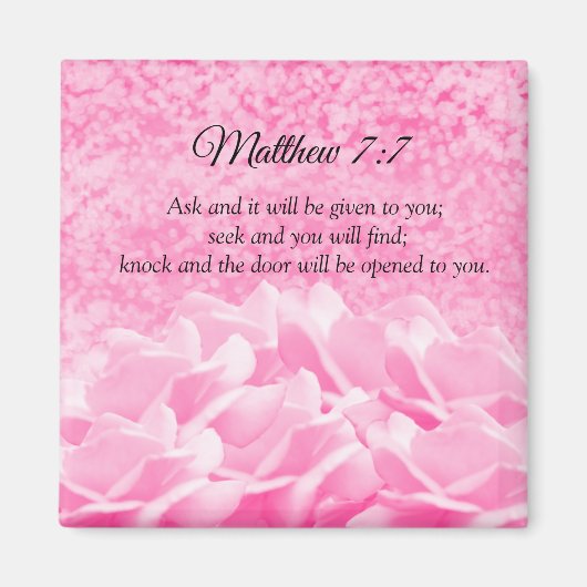 Demander Knoek Scripture Verse Magnet (Devant)