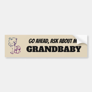 Demandez à mon autocollant pour bébé