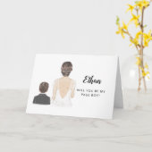 Demandez à un garçon d'honneur avec notre carte pl (Fleur jaune)