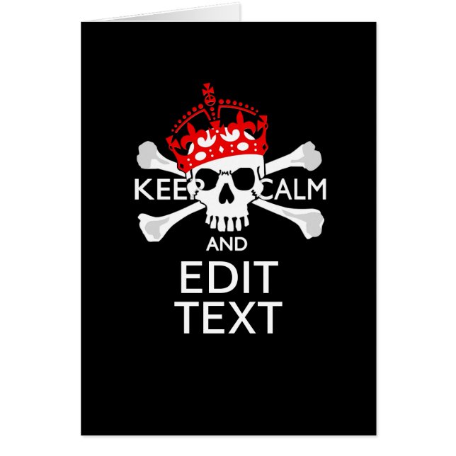 Demandez à votre texte de garder calme Crossbones  (Devant)