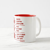 "Demandez, cherchez et frappez" la tasse (Devant droit)