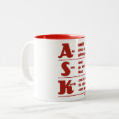 "Demandez, cherchez et frappez" la tasse (Devant gauche)