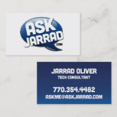 Demandez la carte de visite professionnelle de (Devant / Derrière)
