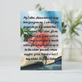 Demandez la carte de voeux plat de Dieu pour la pr (Debout devant)