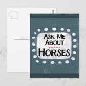 Demandez-moi à propos de la carte postale Cheval (Devant / Derrière)