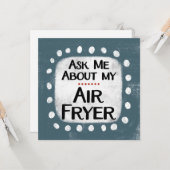 Demandez-moi à propos de ma carte de voeux Air Fry (Devant/Arrière en situation)