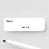 Demandez-moi Badge nominatif réutilisable effaçabl (En situation)