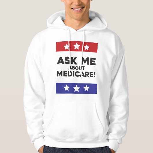 Demandez-moi Medicare – Sweat à capuche (Devant)