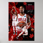 DeMar DeRozan Chicago Bulls Dynamic Poster Art (Devant)