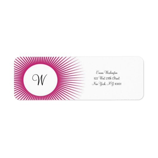 Démarrage : Étiquettes d'adresse de retour (Devant)