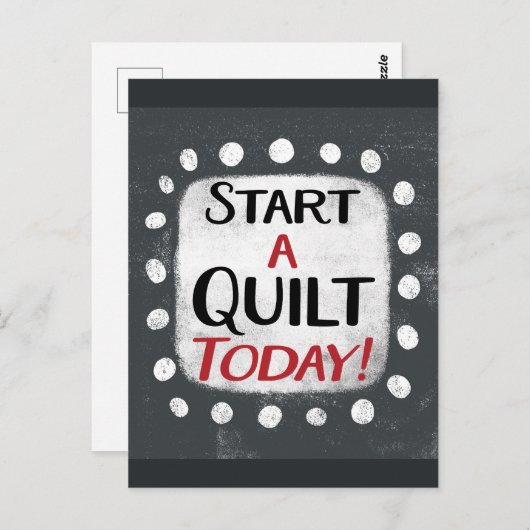 Démarrer Une Carte Postale Quilt Today (Devant / Derrière)