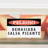 Demasiada Salsa Picante, te veel hete saus Labels (Aangebracht)