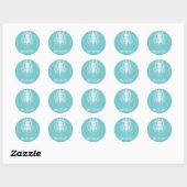 demask chandellier slaat het datumetiket op ronde sticker (Vel)