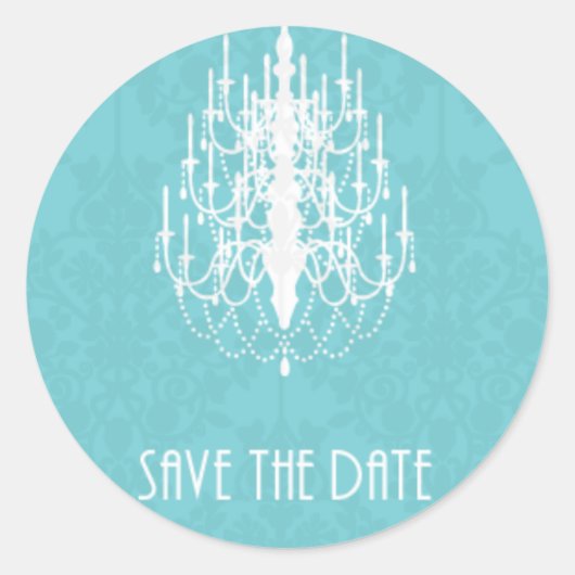 demask chandellier slaat het datumetiket op ronde sticker (Voorkant)