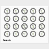 Demask Initiaal Monogram Bruiloft Sticker (#LABL00 (Vel)