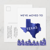 Déménagement à Bluebonnet État Texas Carte Nouvell (Devant / Derrière)