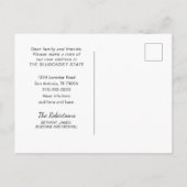 Déménagement à Bluebonnet État Texas Carte Nouvell (Dos)