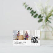 déménagement carte de visite QR Code (Debout devant)