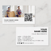 déménagement carte de visite QR Code (Devant / Derrière)