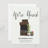 Déménagement de Faire-part Nous avons déplacé des  (Devant / Derrière)