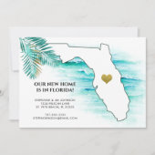 Déménagement en Floride Carte d'état Gold Heart No (Devant)
