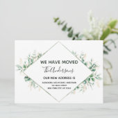 Déménagement Faire-part Eucalyptus verdure (Debout devant)