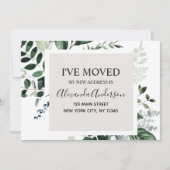 Déménagement Faire-part Eucalyptus verdure (Devant)