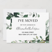 Déménagement Faire-part Eucalyptus verdure (Devant)