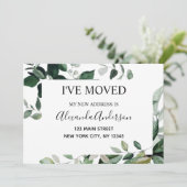 Déménagement Faire-part Eucalyptus verdure (Debout devant)