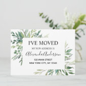 Déménagement Faire-part Eucalyptus verdure (Debout devant)