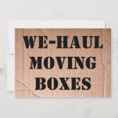 Déménager Invitation de fête de jour Travail pour  (Dos)