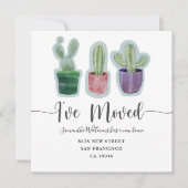 Déménager Kraft Cactus Faire-part (Devant)