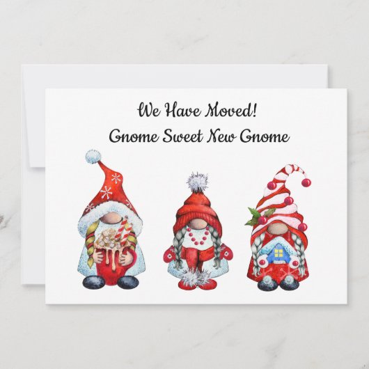 Déménager Nouveau Gnome Sweet Gnome Faire-part (Devant)
