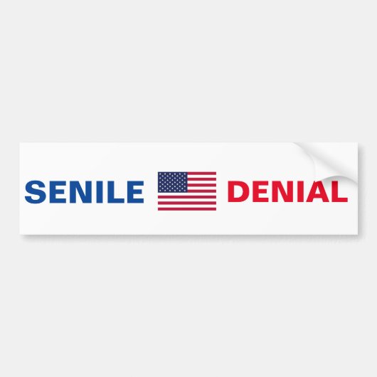 Démence Joe Biden "SENILE DENIAL" autocollant pare (Devant)