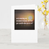 Démence Voyages Carte Haiku - Fils de deuil précoc (Fleur jaune)