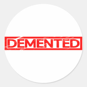 Demented Stamp Ronde Sticker