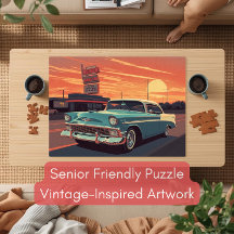 Dementia‑Friendly 1950s Drive‑In Puzzle