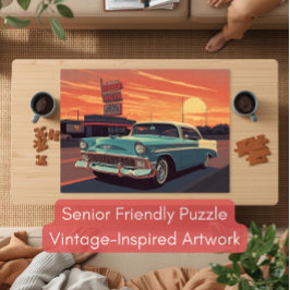 Dementia‑Friendly 1950s Drive‑In Puzzle Legpuzzel