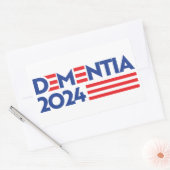Dementie 2024 rechthoekige sticker (Envelop)
