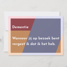 Dementie Bedankkaart