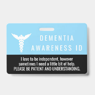 Dementie bewustzijn ID geduld pvc badge