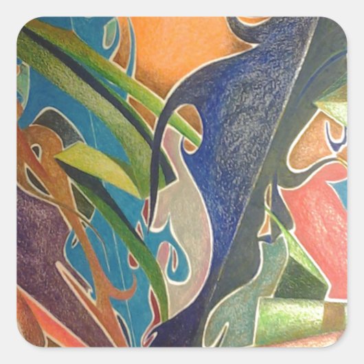 Dementie Vierkante Sticker (Voorkant)