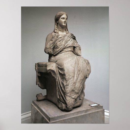 Demeter, standbeeld uit Knidos, Asia Minor, c.350B Poster (Voorkant)