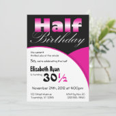 Demi-anniversaire Berry Pink Party Invitations (Debout devant)