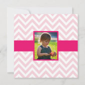 Demi-anniversaire de la fille rose Invitation phot (Dos)